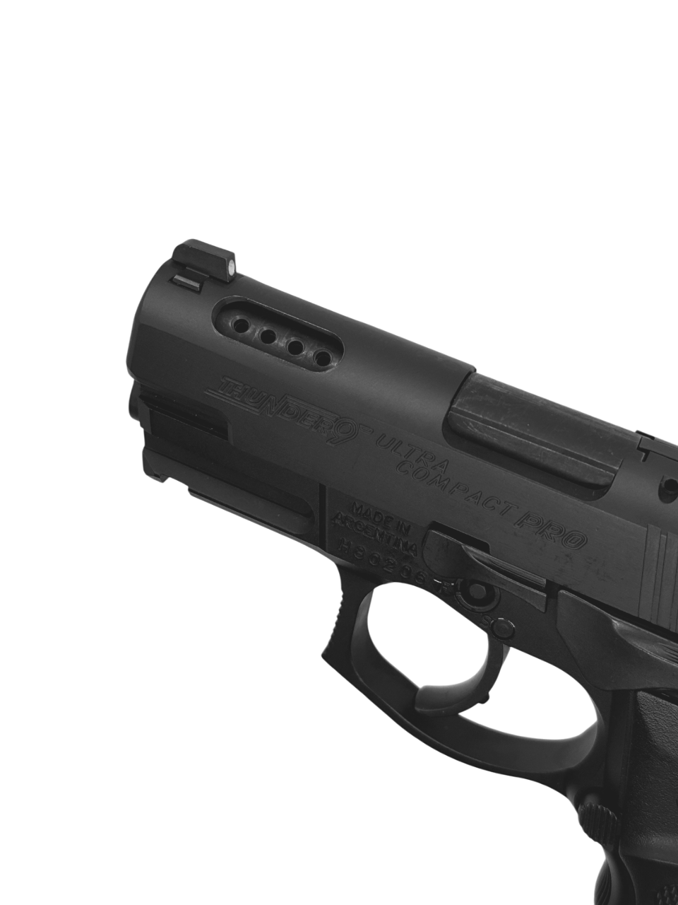Pistola Bersa Thunder 9 Ultra Compact Pro Hibrycomp V8 - Pavón con compensador - Imagen 2