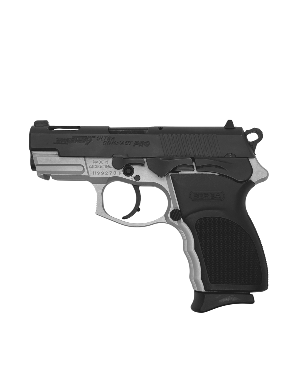 Pistola Bersa Thunder 9 Ultra Compact Pro Hibrycomp V8 Dos Tonos Reverse - con compensador