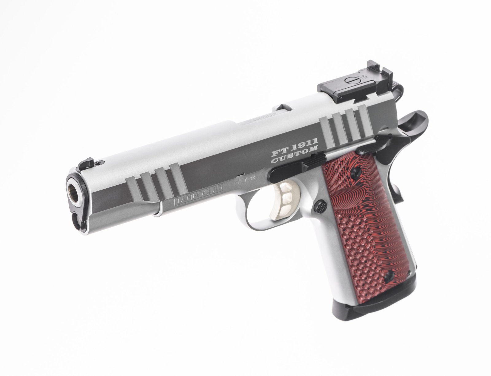 Pistola Tanfoglio FT 1911 Custom 9mm Silver – Acero Forjado, Gatillo Regulable - Imagen 3