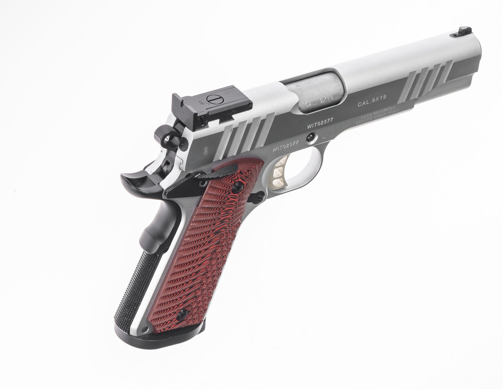 Pistola Tanfoglio FT 1911 Custom 9mm Silver – Acero Forjado, Gatillo Regulable - Imagen 2
